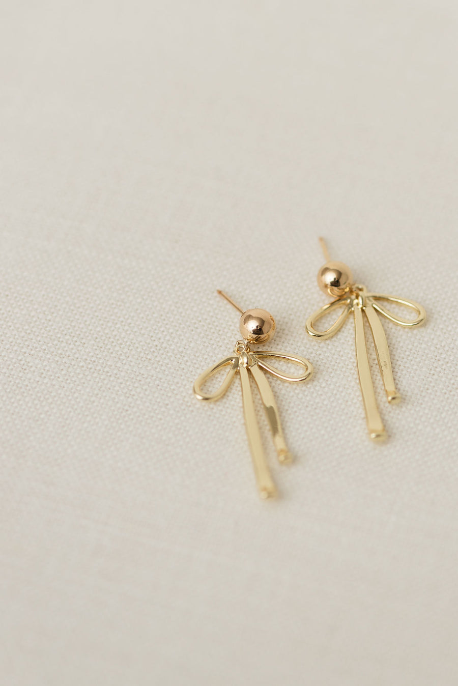 Dangly Bow Earrings - Solid