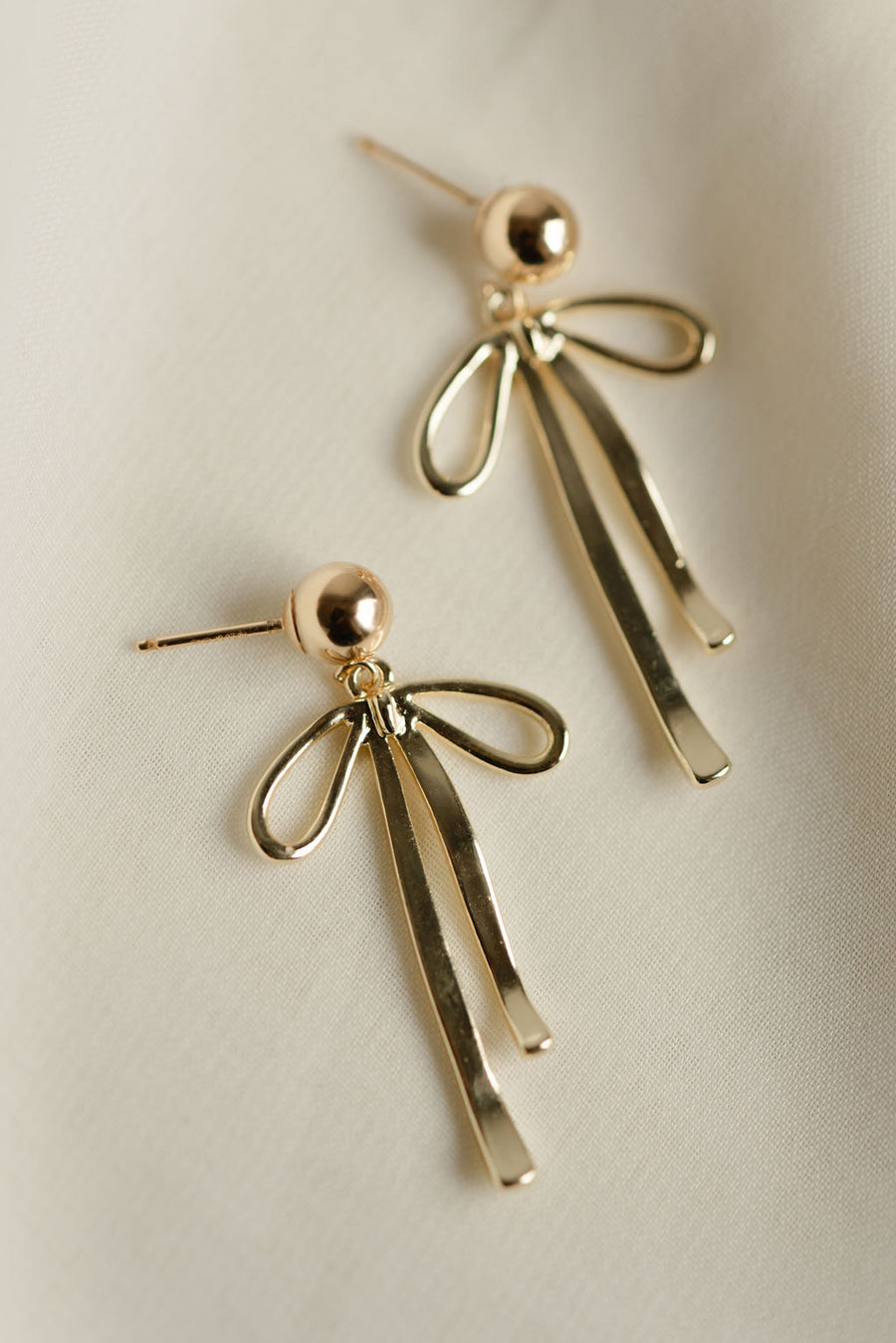 Dangly Bow Earrings - Solid
