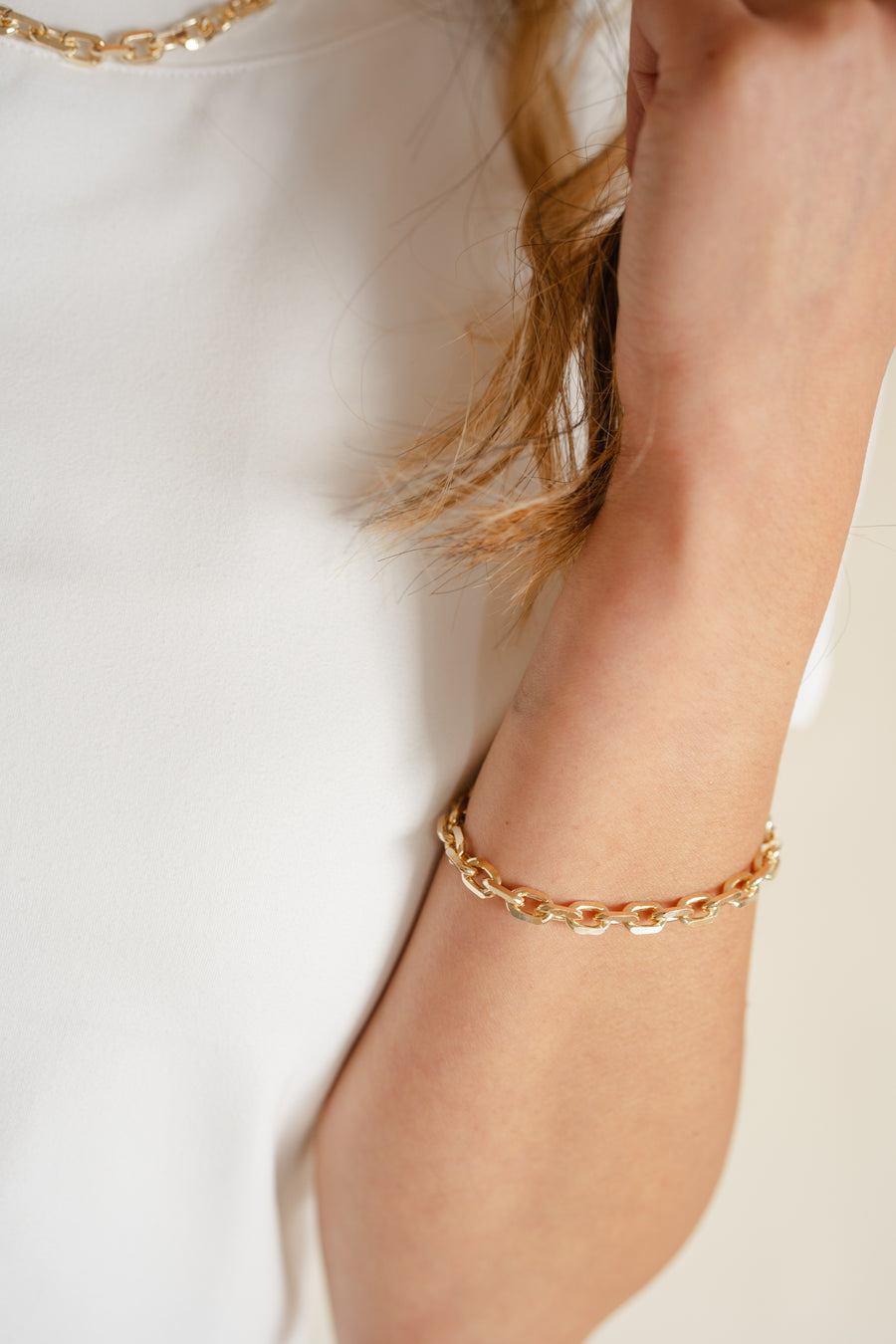 Diamond Cut Anchor Chain Bracelet