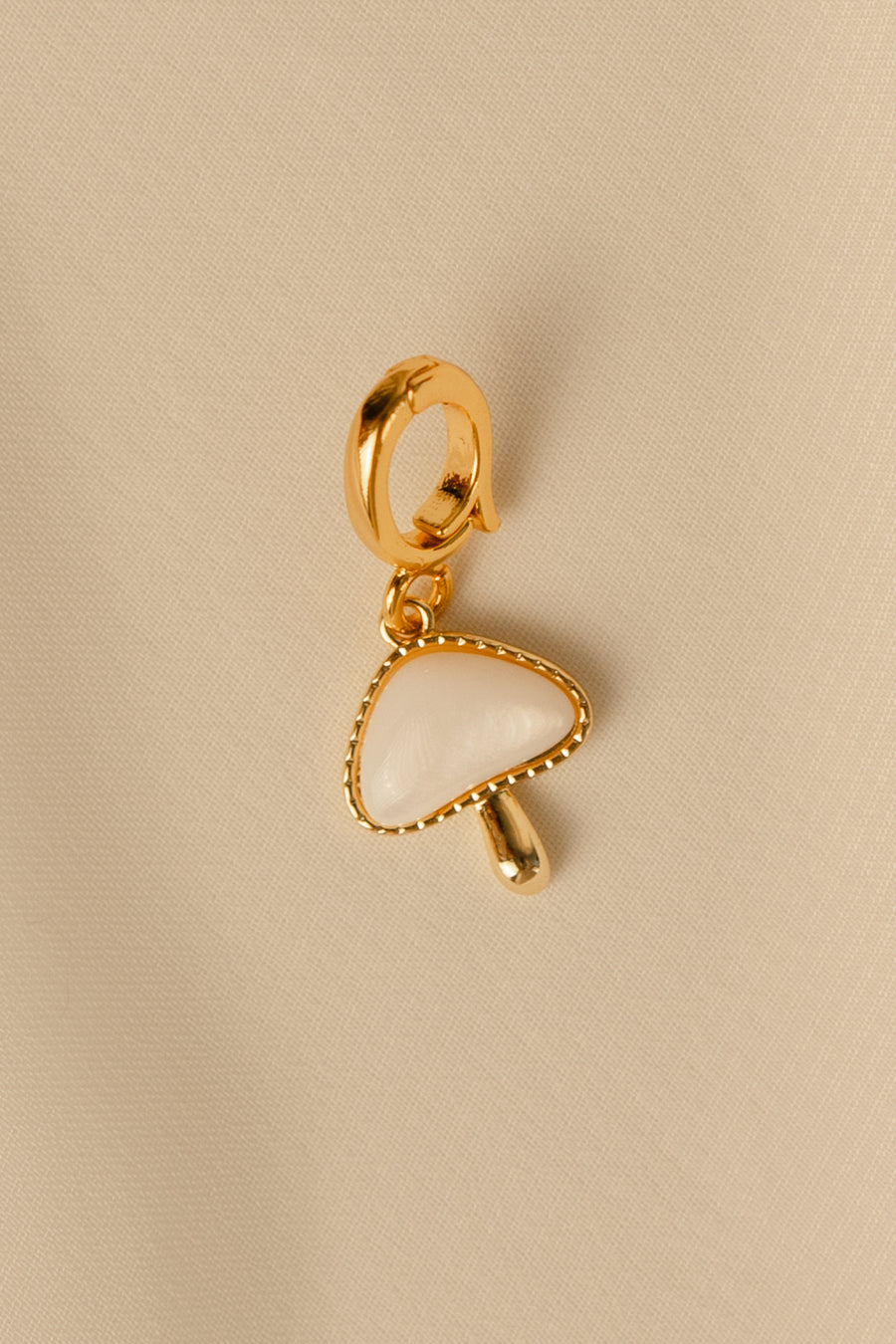 Opal Mushroom Charm