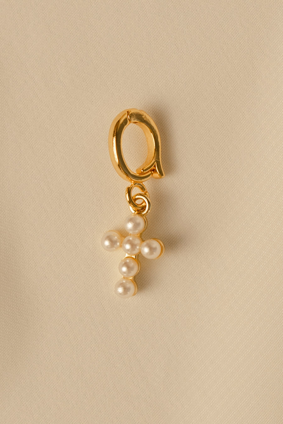 Pearl Cross Charm