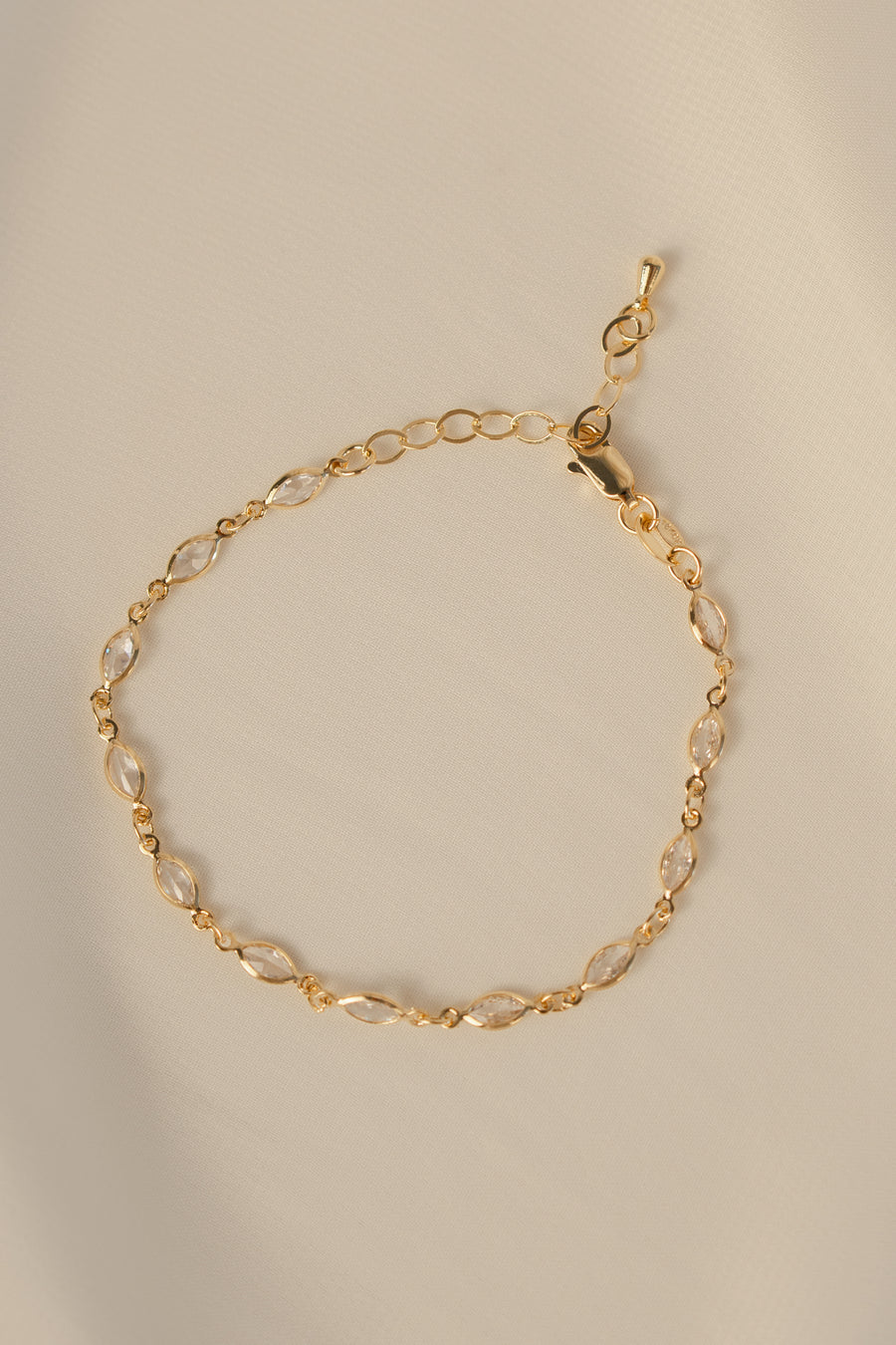 Ellipse Bezel CZ Bracelet