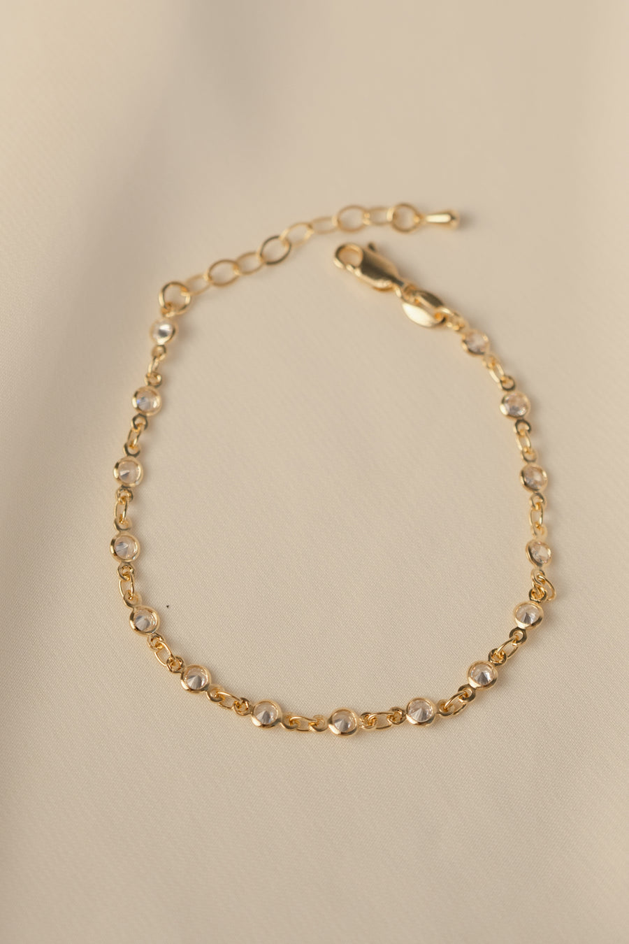 Round Bezel CZ Bracelet