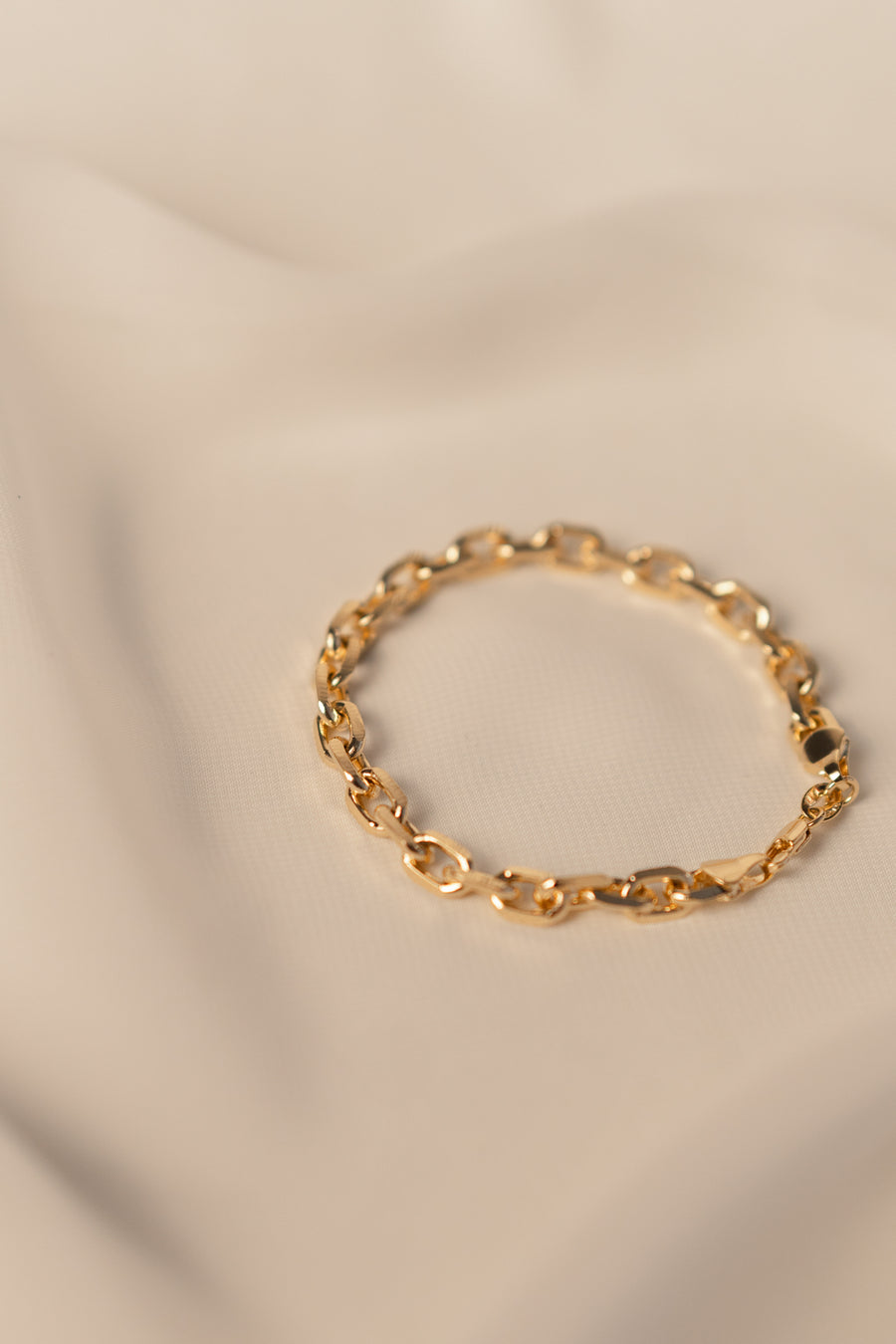 Diamond Cut Anchor Chain Bracelet