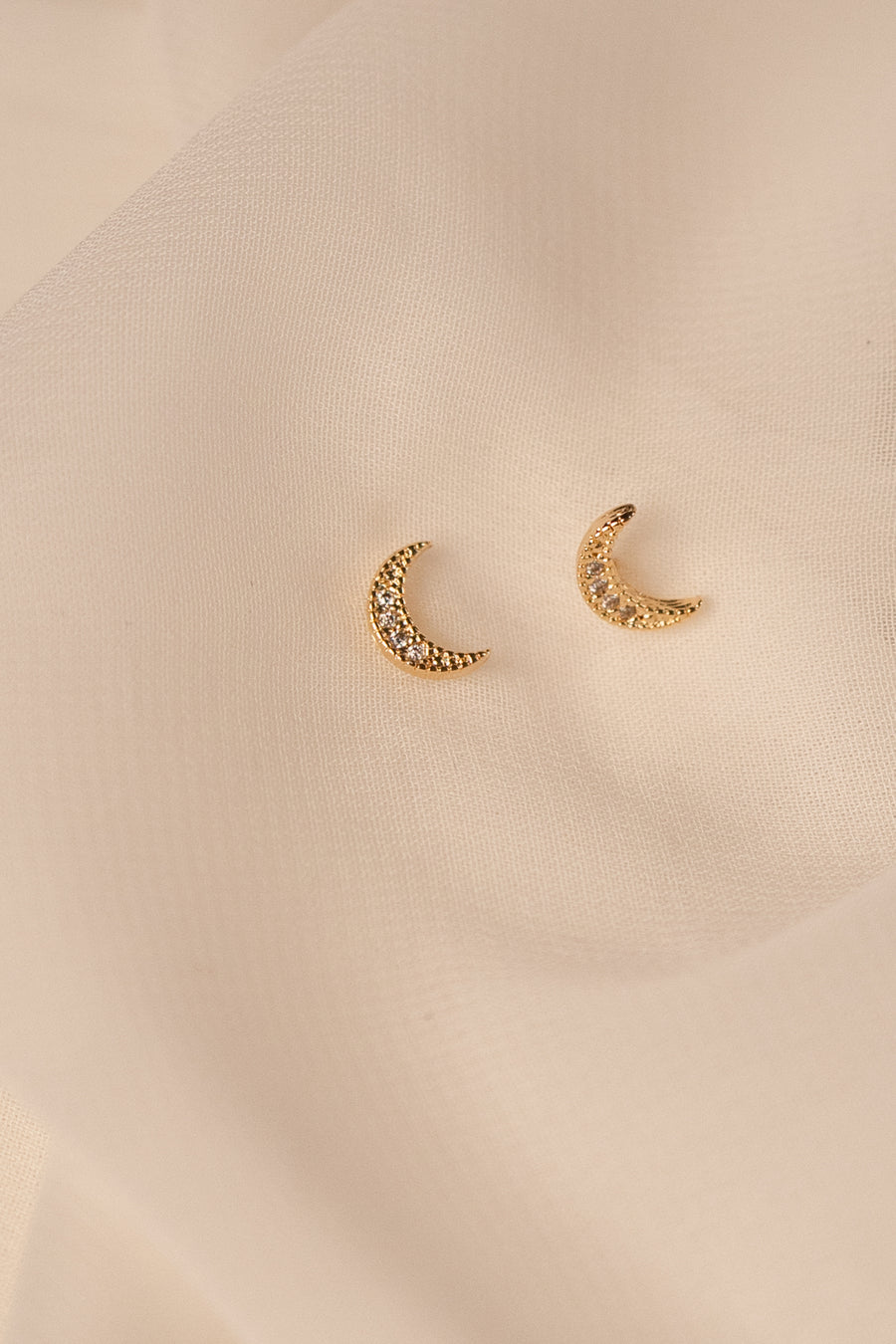 Crescent Moon Studs