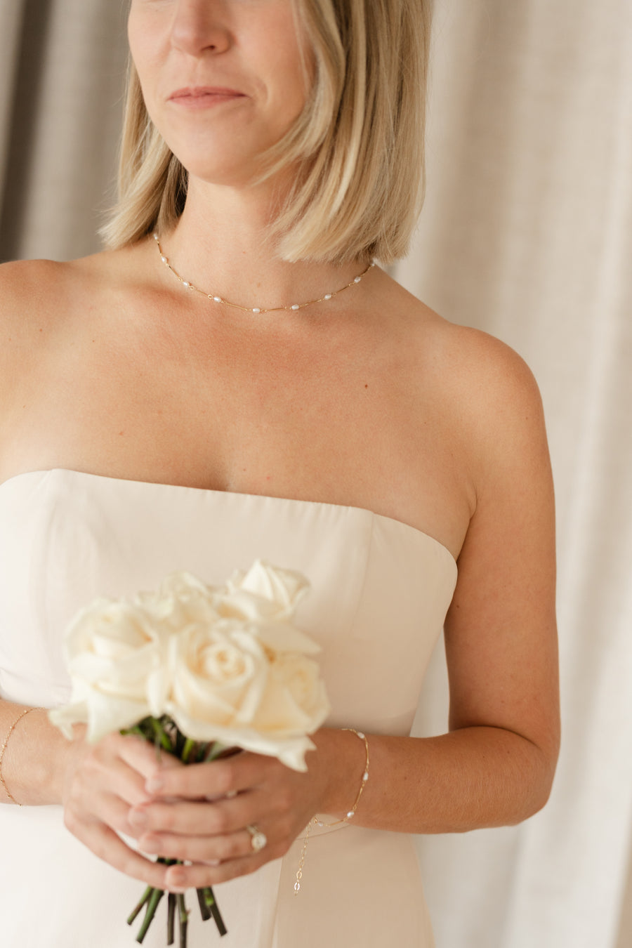Piper Pearl Bar Necklace