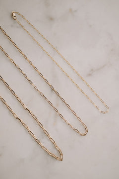 Link Chain, 18k Gold Filled Chain, Paperclip Chain, Gold Chain, Gold Jewelry, Necklace, Choker, Layering Jewelry, Christmas Gift, Christmas