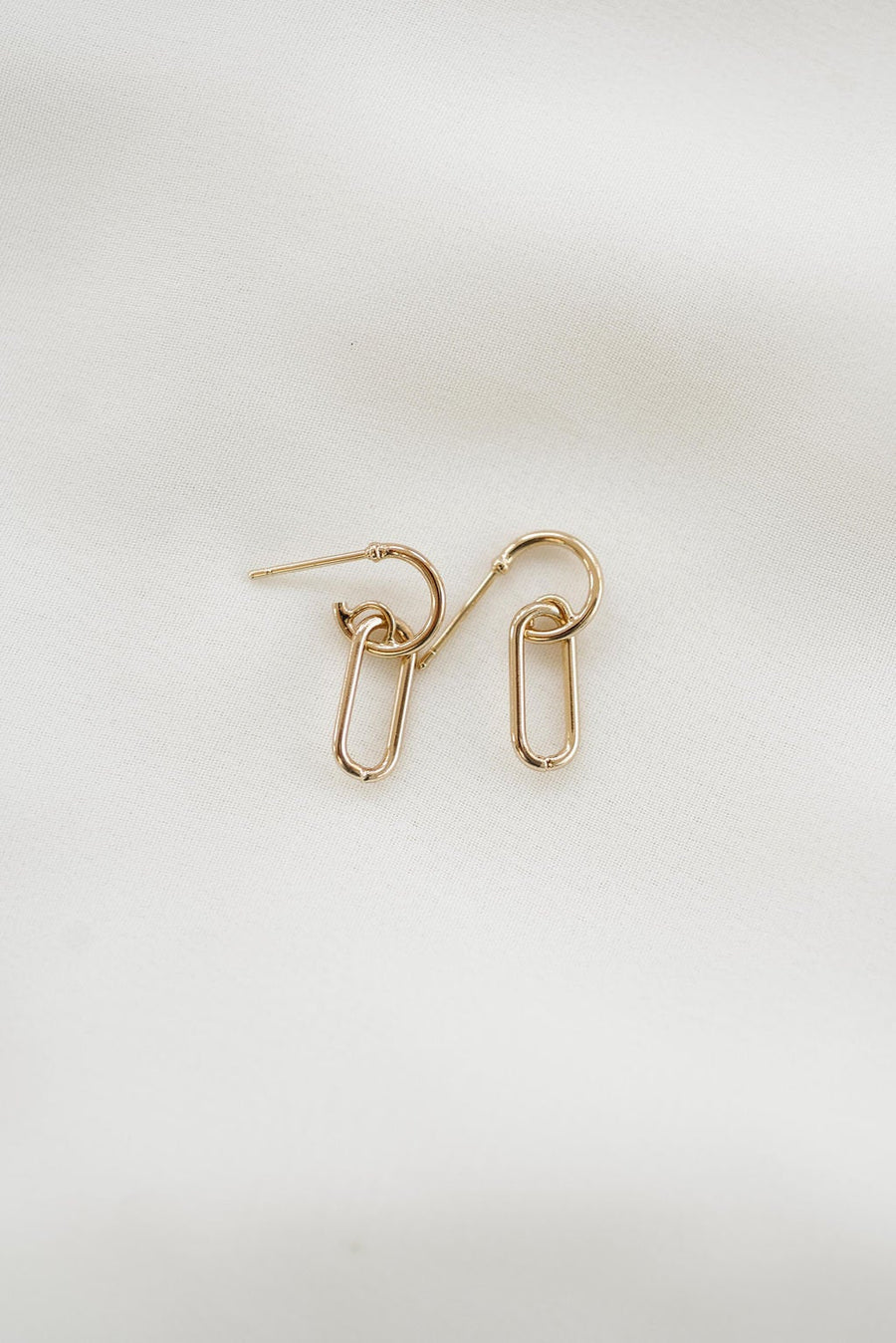 18k Gold-Filled Link Huggies, Link Earrings, Gold Earrings,Personalized Jewelry, Handmade Jewelry, Gifts for Her, Mother&#39;s Day, Birthday